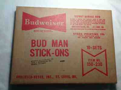 1971- Vintage BUDMAN-10 COMPLETE SETS-Stickers Decals NOS 150-230-MINT IN BOX