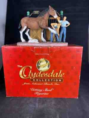 The Clydesdale Collection CLYD15 Holiday Scene Figurine Anheuser Busch Budweiser