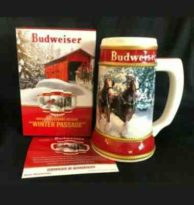 Budweiser 2019 Ltd. Ed. 40th Anniversary Holiday Beer Stein Mug 