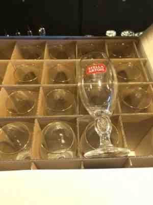 16 NEW Stella Artois Chalice 40 CL Beer Glasses Pub Bar Goblet Man Cave Belgium