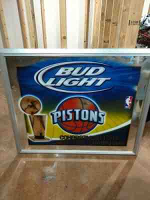 2004 Detroit Pistons Championship Bud Light Mirror 46