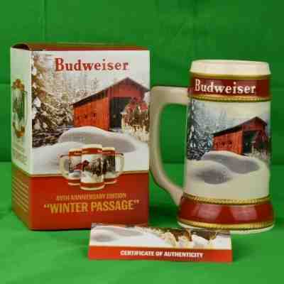 Budweiser 2019 Ltd. Ed. 40th Anniversary Holiday Beer Stein Mug 