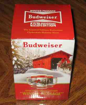 2019 Budweiser Holiday Stein Winter Passage 40th Anniversary