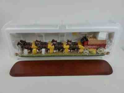 The Budweiser Clydesdales - 2001 Danbury Mint - Anheuser-Busch - Beer Wagon