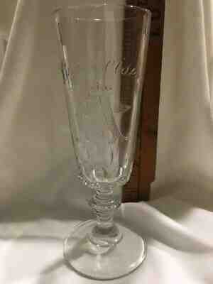 BUDWEISER Bud Pre Prohibition Pro Advertising beer glass Anheuser Busch c1910