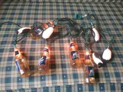 Bud Ice String of Lights Bottles & Penguins 10' Long Approx Works