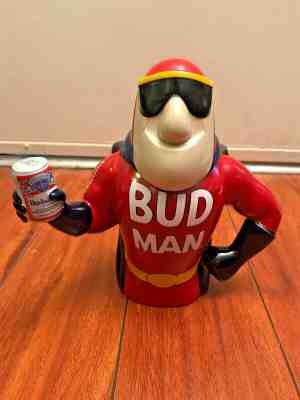 Vintage 1993 Bud Man Stein Tankard w/ Budweiser & Sunglasses Anheuser Busch RARE