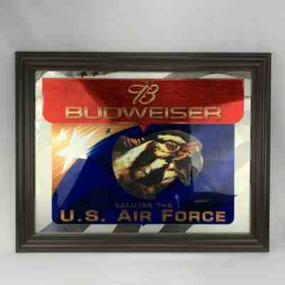 Budweiser Salutes The U.S. Air Force Hawk Mirror USAF Beer Man Cave