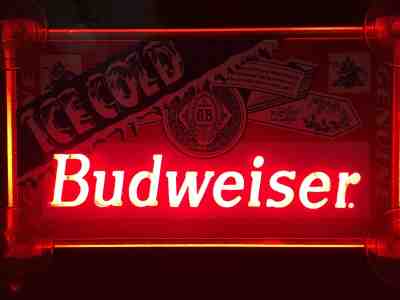 Budweiser Neon Sign 1993 Window Ready w/Suction Cups