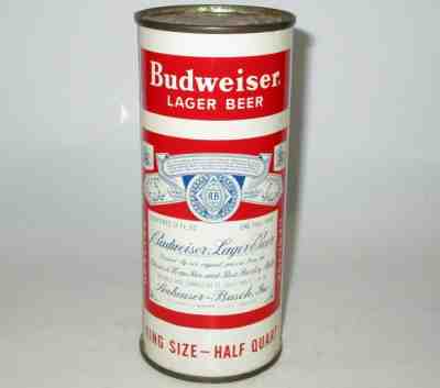 Very clean Budweiser King Size flat top beer can, Anheuser Busch, St. Louis, MO