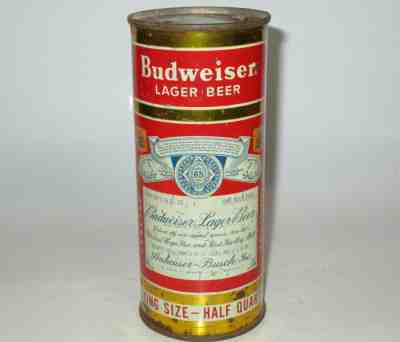 Nice Budweiser King Size flat top beer can, Anheuser Busch, St. Louis, Missouri