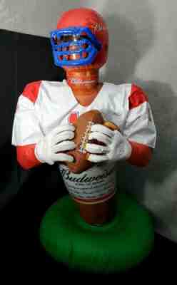 RARE Inflatable Budweiser Bud Light Football Player Bottle Man Cave Super Bowl. 