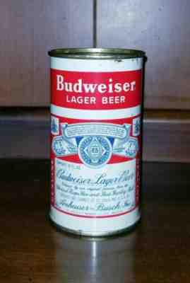 Budweiser Lager Flat Top Beer Can stamped FLORIDA vintage 