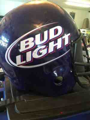 BUDWEISER FOOTBALL HELMET Bud Beer GIANT, Plastic, Hangable, man cave, bar, NFL