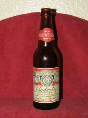 Budweiser Prohibition Bottle label complete New Brew Non Alcoholic