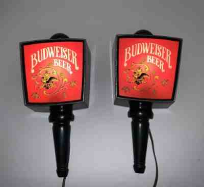 (VTG) 1978 BUDWEISER BEER WALL SCONCE LIGHT UP SIGN ANHEUSER BUSH EAGLE RARE