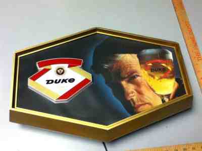 Duquesne beer sign vintage metal light box 1965 DUKE bar wall display lighted