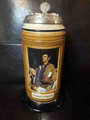 Anheuser-Busch Budweiser FREEDOM OF SPEECH STEIN Ceramic Four Freedoms 