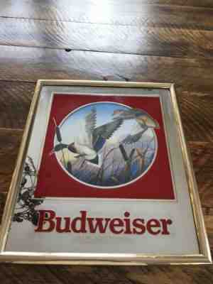 Budweiser Mallard Ducks Duck Mirror Sign Wall Art 1990 Anheuser-Busch, Inc.