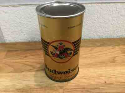 Budweiser Lager Beer (43-35) empty OI flat top beer can by Anh. Busch, St. Louis