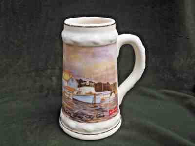 Budweiser 1991 Chesapeake Bay Storm over Rock Hall MD Ceramic Beer Stein Mug