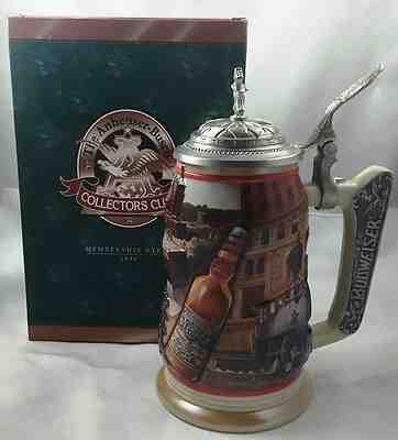 1999 Budweiser The Golden Age Of Brewing Circa 1898 Club Membership Stein New