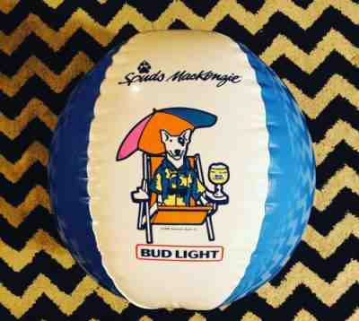 Vintage Spuds Mackenzie BUD LIGHT 1986 Beach Ball