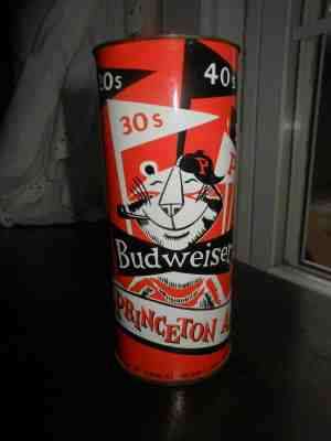 PRINCETON TIGERS ANHEUSER BUSCH BEER CAN-WELCOME PRINCETON ALUMNI BUDWEISER