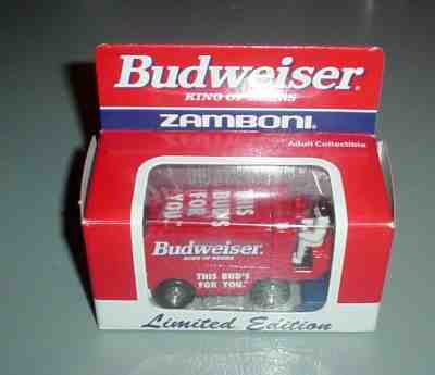 1999 White Rose Budweiser Diecast Zamboni 1/50th Scale