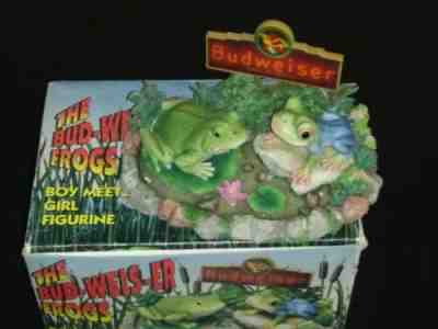 Budweiser Frogs - Boy Meets Girl Figurine #2687 Anheuser Busch 1997