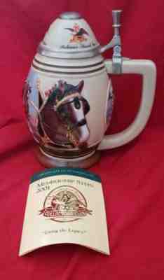 Item #7   CB17  2001 Anheuser Busch Membership Stein “Living The Legacy” COA