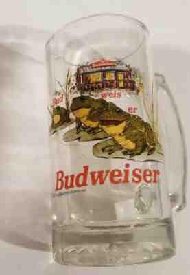 Budweiser Frogs Beer Mug / Glass Stein Bud Weis er Collectible 1996 