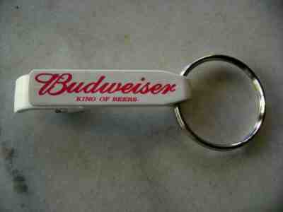 VINTAGE BUDWEISER KING OF BEERS KEYCHAIN AND BOTTLE OPENER NEW KEY CHAIN