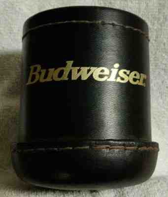 BUDWEISER Faux Leather DICE CUP - with 5 dice