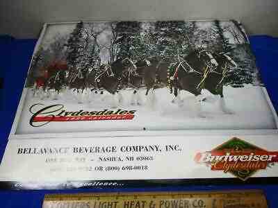 1999 Budweiser Clydesdales Calendar From Bellavance Beverage Co. NH Prints