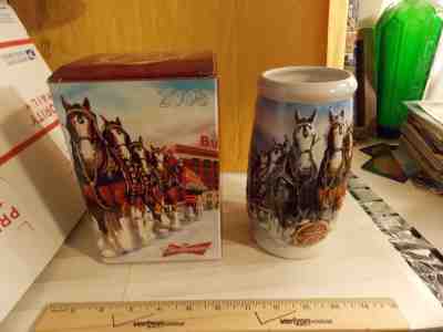 Budweiser Clydesdales 75 Years Of Proud Tradition 2008 Christmas Holiday Stein 