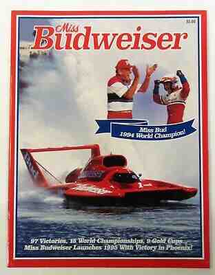 1995 MISS BUDWEISER YEARBOOK hydroplane boat racing mint c3