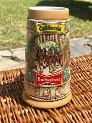 Vintage California Budweiser Ceramarte Brazil Stein Mug 1981 Limited Edition Xlt