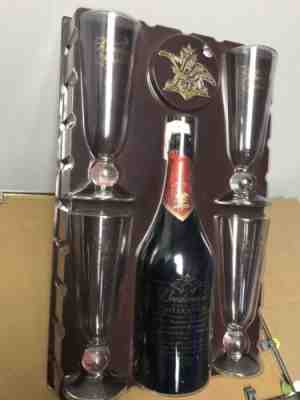 Budweiser Collectible Millenium 2000 Limited Edition Champagne Bottle Glasses