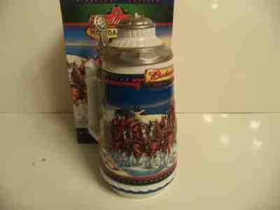 2002  BUDWIESER  Holiday Stein Lidded  Signature