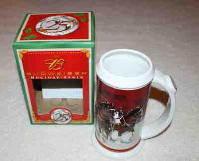 Budweiser Holiday Stein 2004 Twenty Fifth Anniversary Edition Clydesdale New 