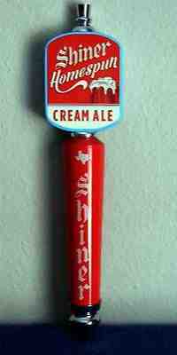 Shiner Homespun Cream Ale Tap Handle New 12 1/2