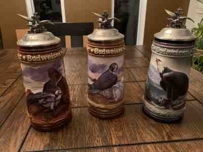 Rare OSPREY 3 Budweiser Birds of Prey OSPREY, Falcon,and EAGLE Made in Germany 