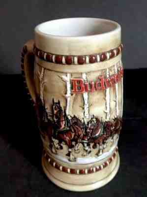 Budweiser Champions Clydesdales Stein Mug 1980 CS 19 First One!