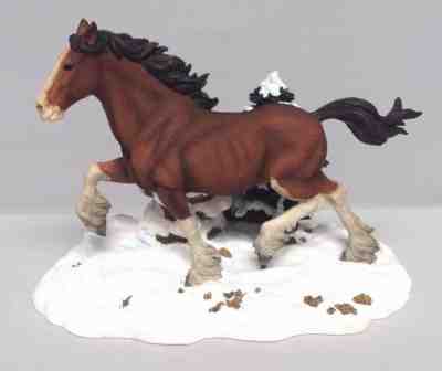 2000 Running Free Budweiser Clydesdale Winter figurine CLYD12