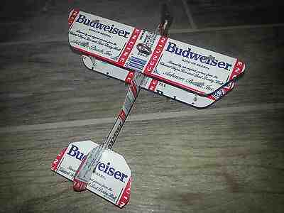 Vintage BUDWEISER Plane Airplane Made from REAL Beer cans!  Limited Run