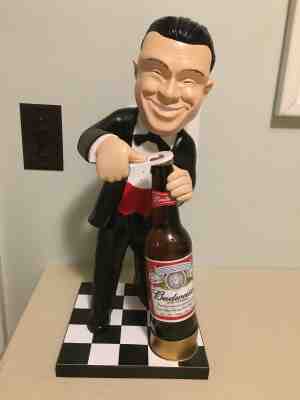 Vintage BUDWEISER Beer "Smiling Charlie" Statue Figural Beer Sign Anheuser Busch