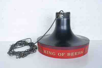 Vintage Budweiser King of Beers Hanging Ceiling Pool Table Lamp Light