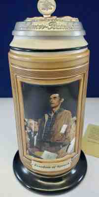 Anheuser-Busch Budweiser FREEDOM OF SPEECH STEIN Ceramic Four Freedoms