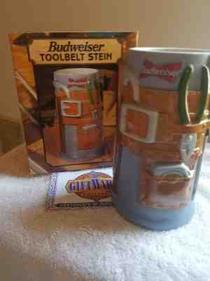 ANHEUSER BUSCH AB Budweiser 1997 CS320 CERAMARTE BUDWEISER TOOLBELT STEIN    